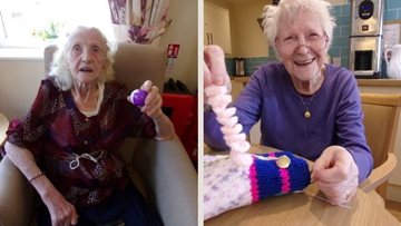 Residents enjoy sensory activity at Sunderland care home
